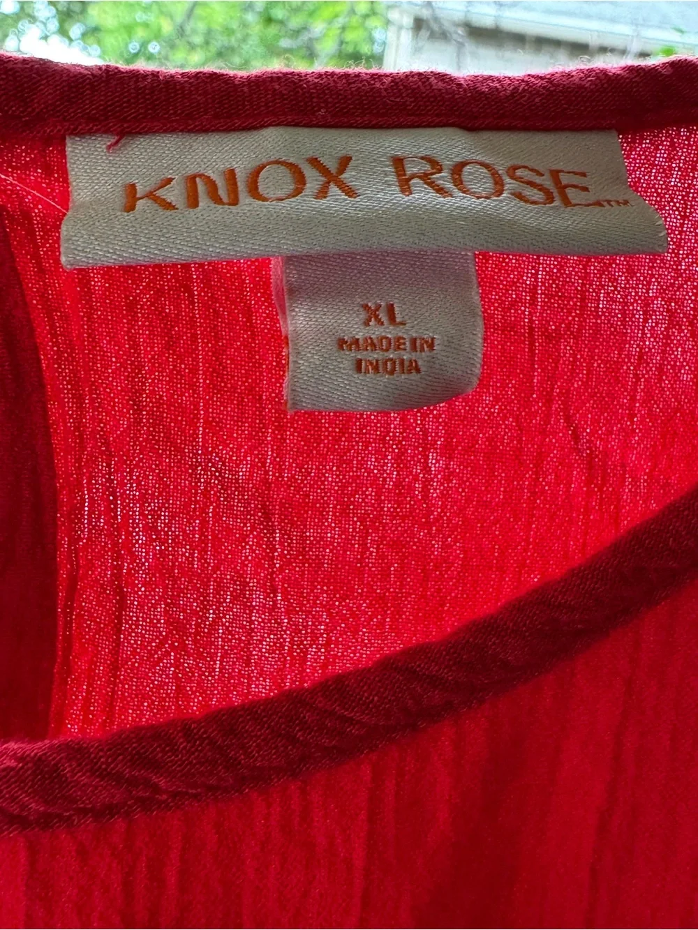 Knox Rose Bright Red Long-Sleeve Flowing Tunic